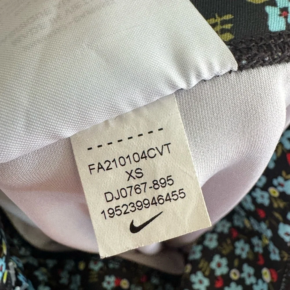 Nike Black and Blue Floral Leggings